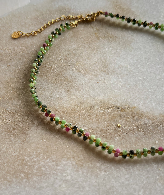 Ruby zoisite necklace "Lucky Elephant"