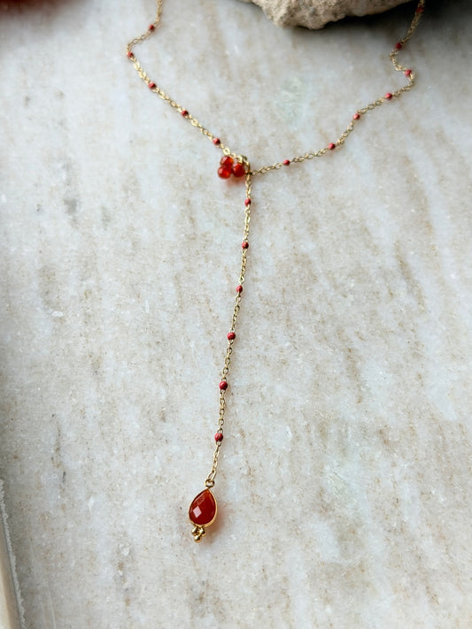 Carnelian necklace "Energy"