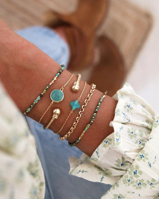 African turquoise friendship bracelet
