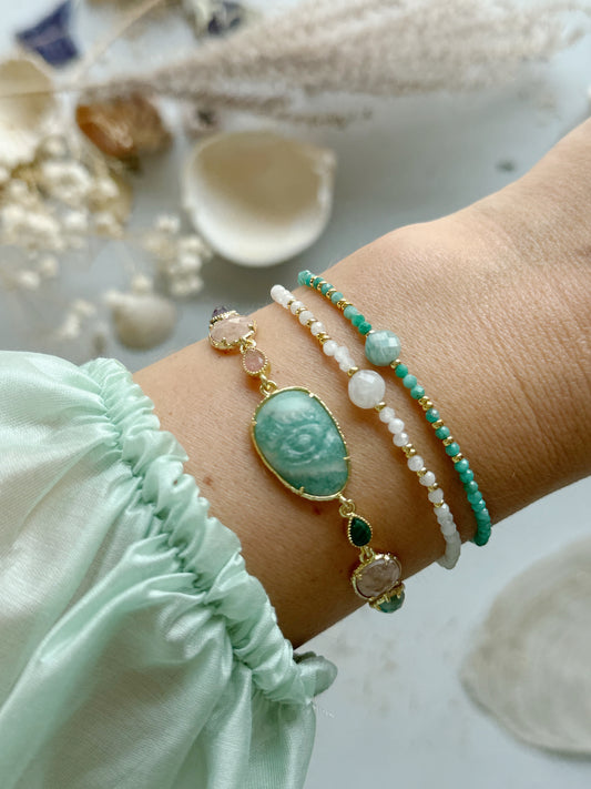 Snieginio kvarco draugystės apyrankė