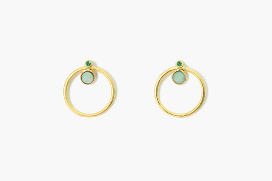 Auskarai "Chalcedono Ratas"