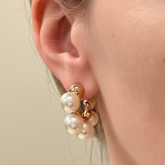 Auskarai su perlais “Penki”