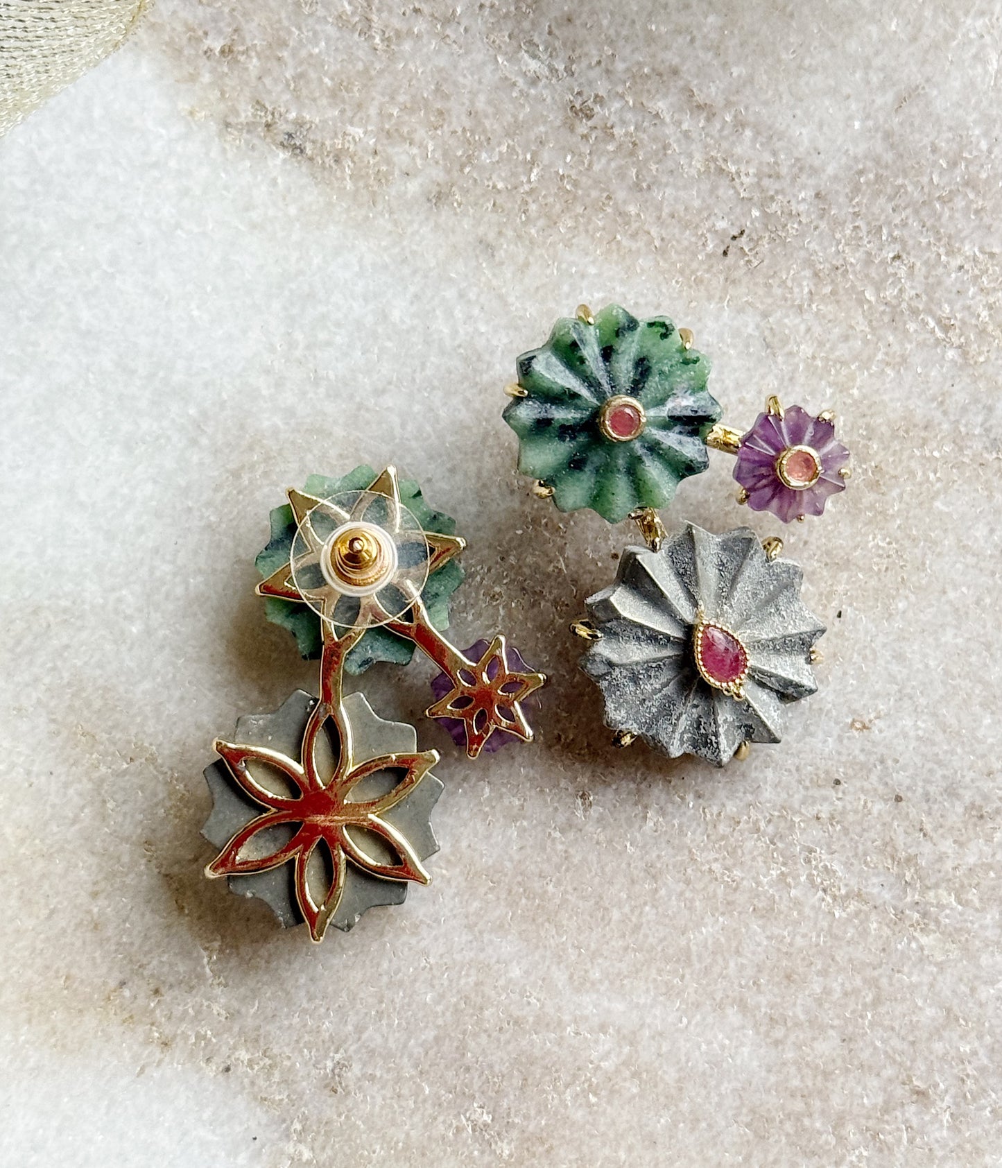 Auskarai su piritais "Žaidimas"