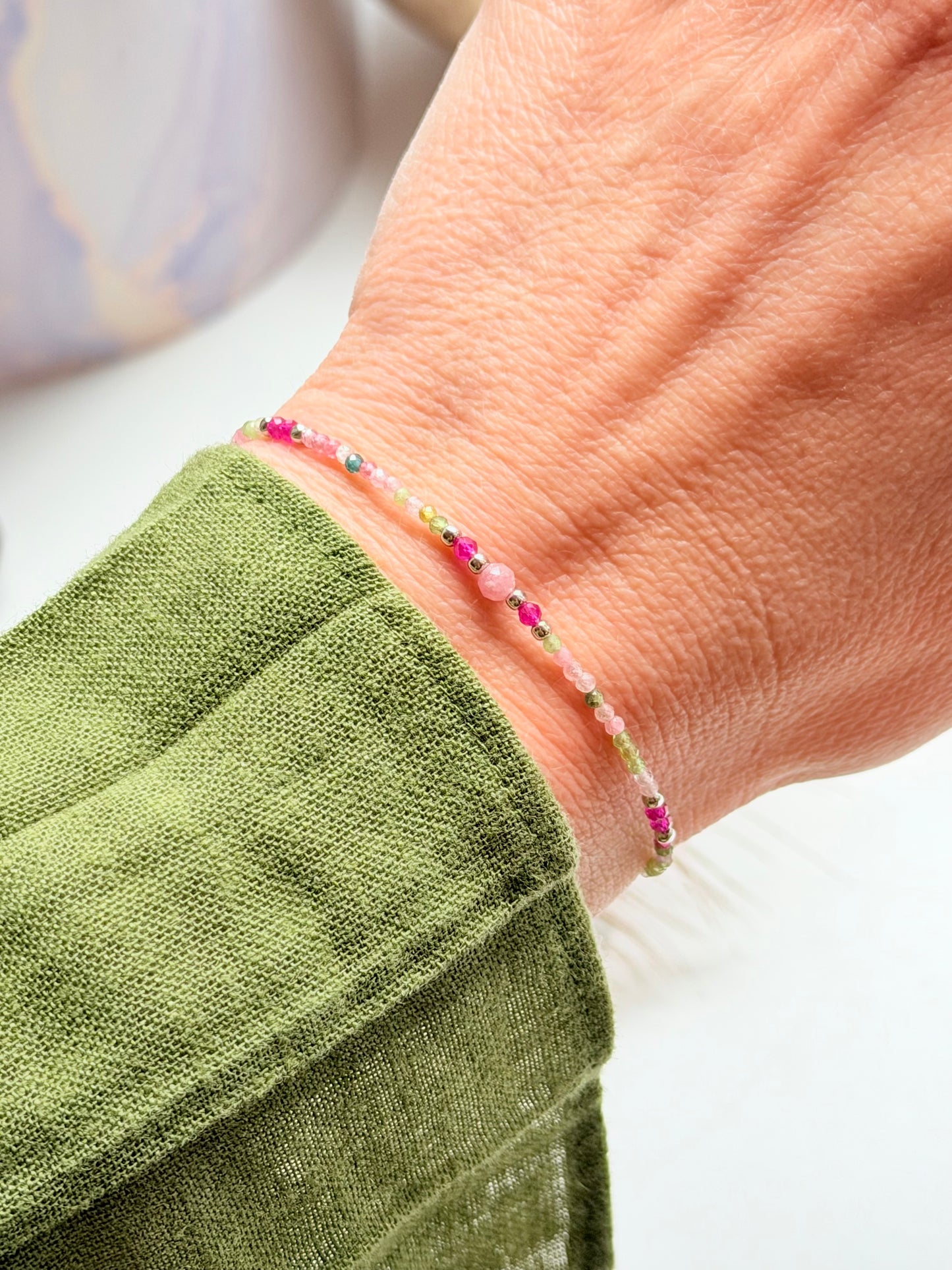 Sidabrinė Turmalinų apyrankė "Žaidimas"