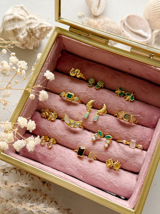 Auskarai su rožiniu kvarcu ir prenitu