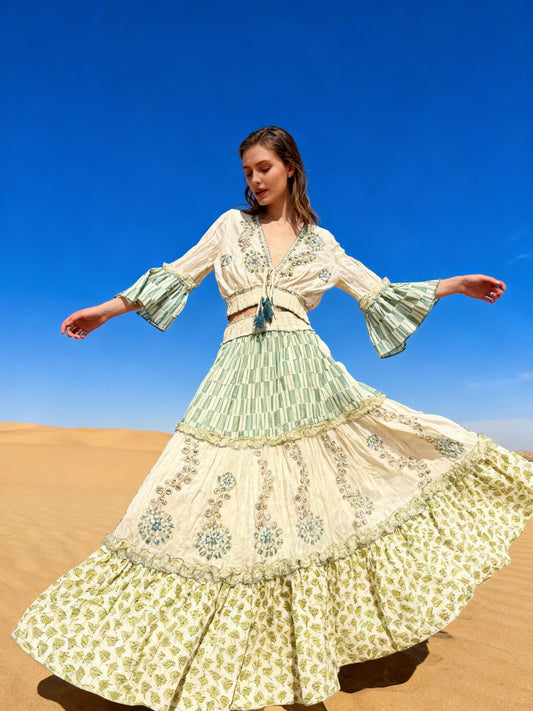 Pants and Blouse Set “Ocean Breeze”