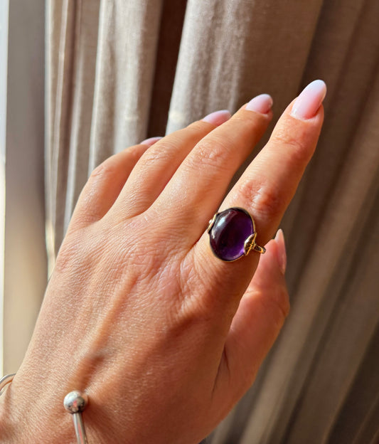 Silver Ring with Amethyst