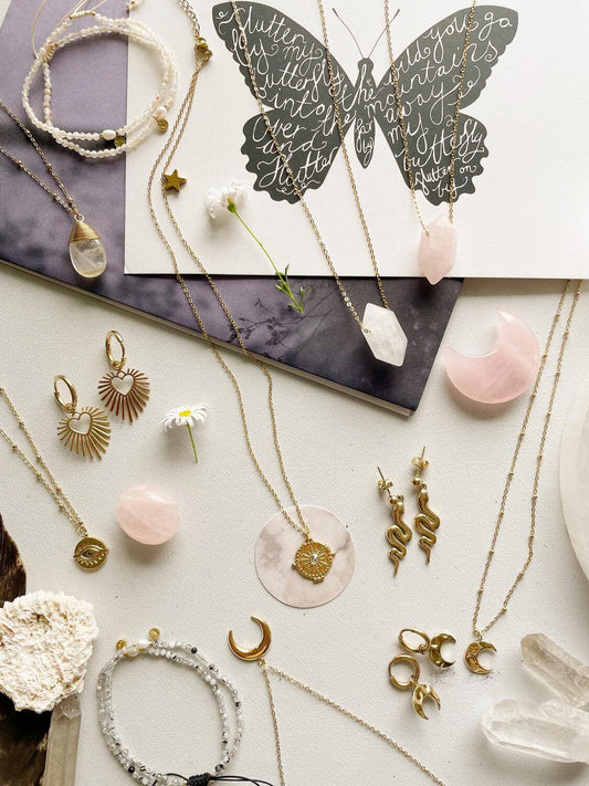 Necklace with Rose Quartz Pendant