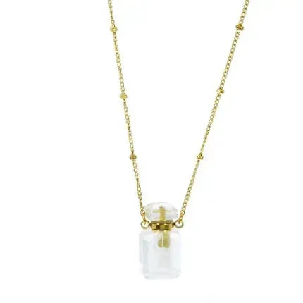 Grandinėlė su kalnų krištolo Kvepalų buteliuku