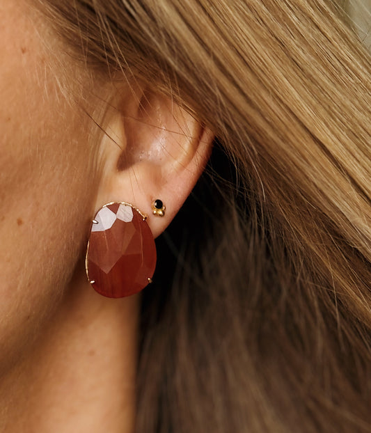 Karneolio auskarai "Meilė"