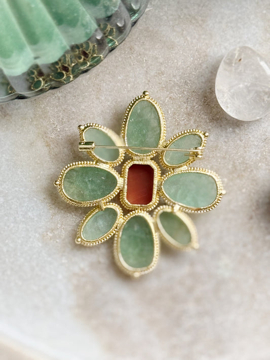 Karneolio ir fluorito sagė "Žiedas"