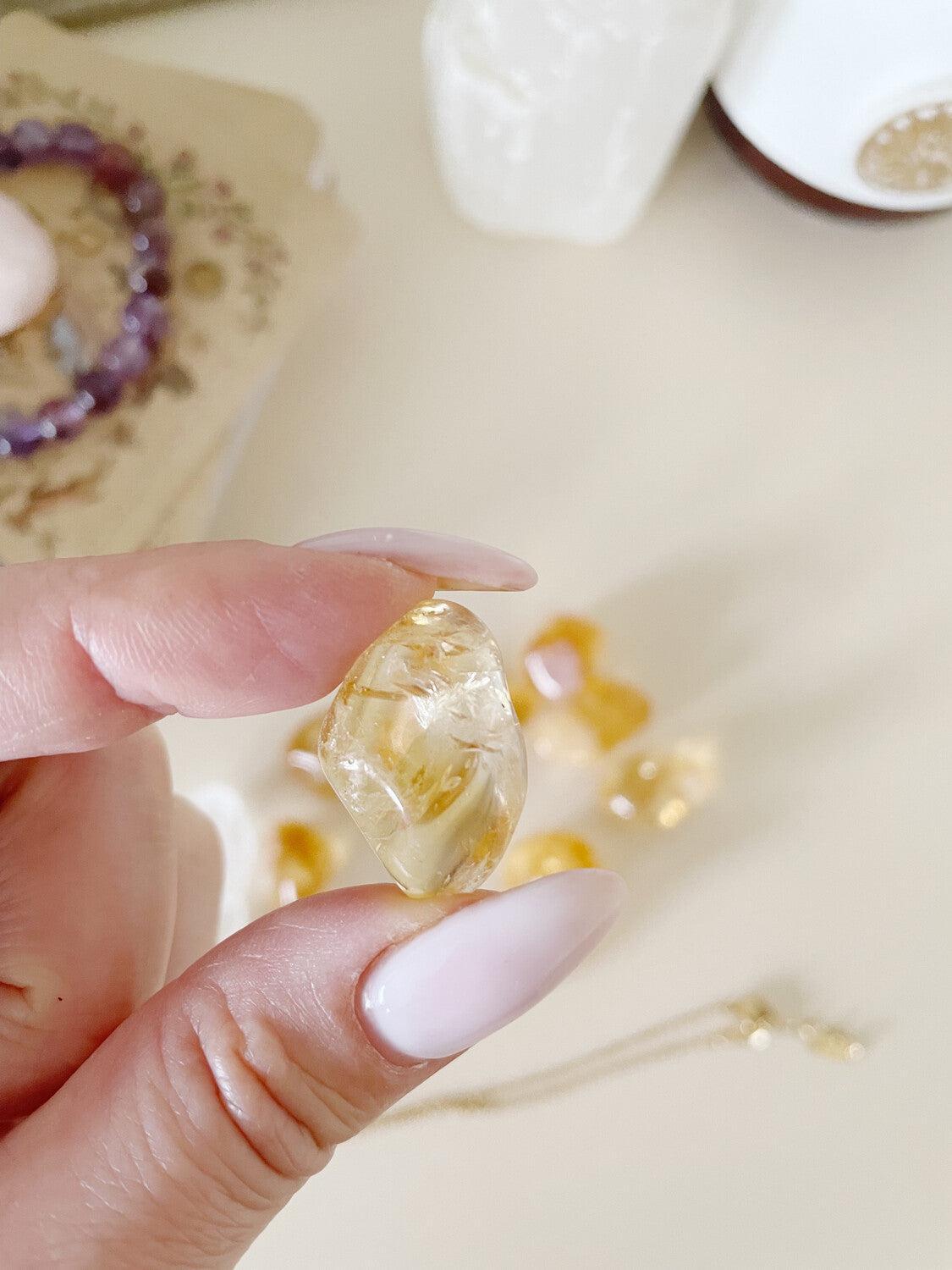 Pocket citrine crystal