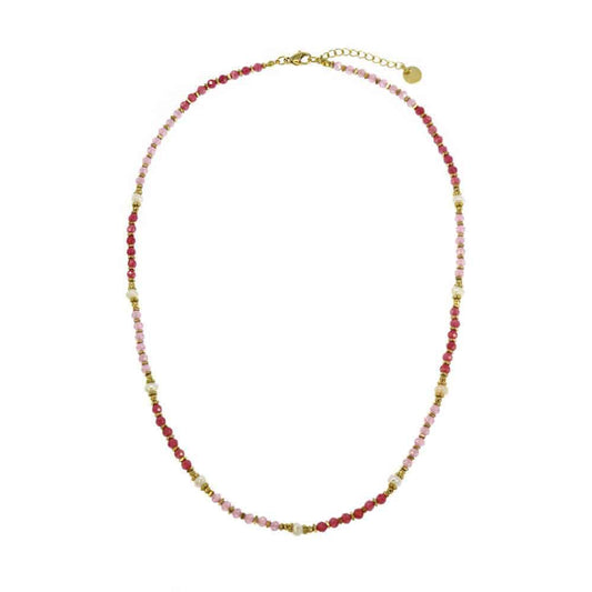 Crystal and pearl necklace