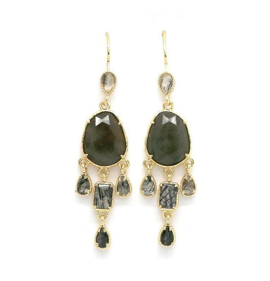 Labradorito auskarai