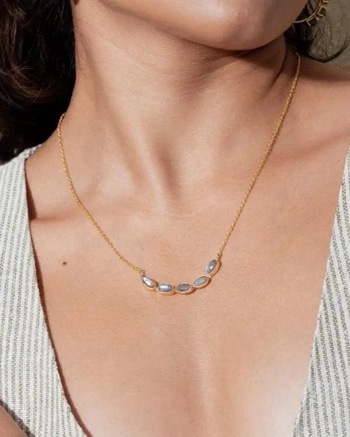 Labradorite necklace "Eternal Flame"