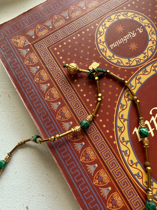 Malachito kaklo papuošalas