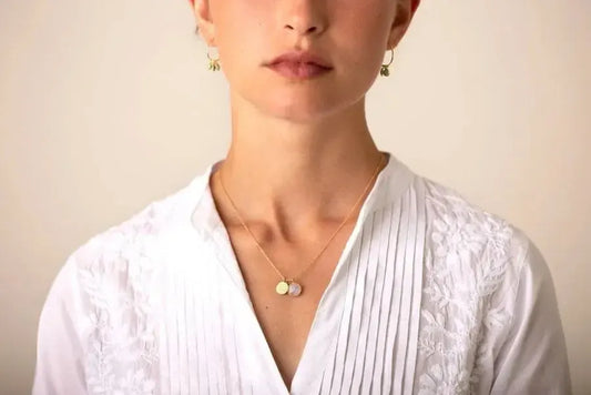 Mėnulio akmens kaklo papuošalas “Balansas”