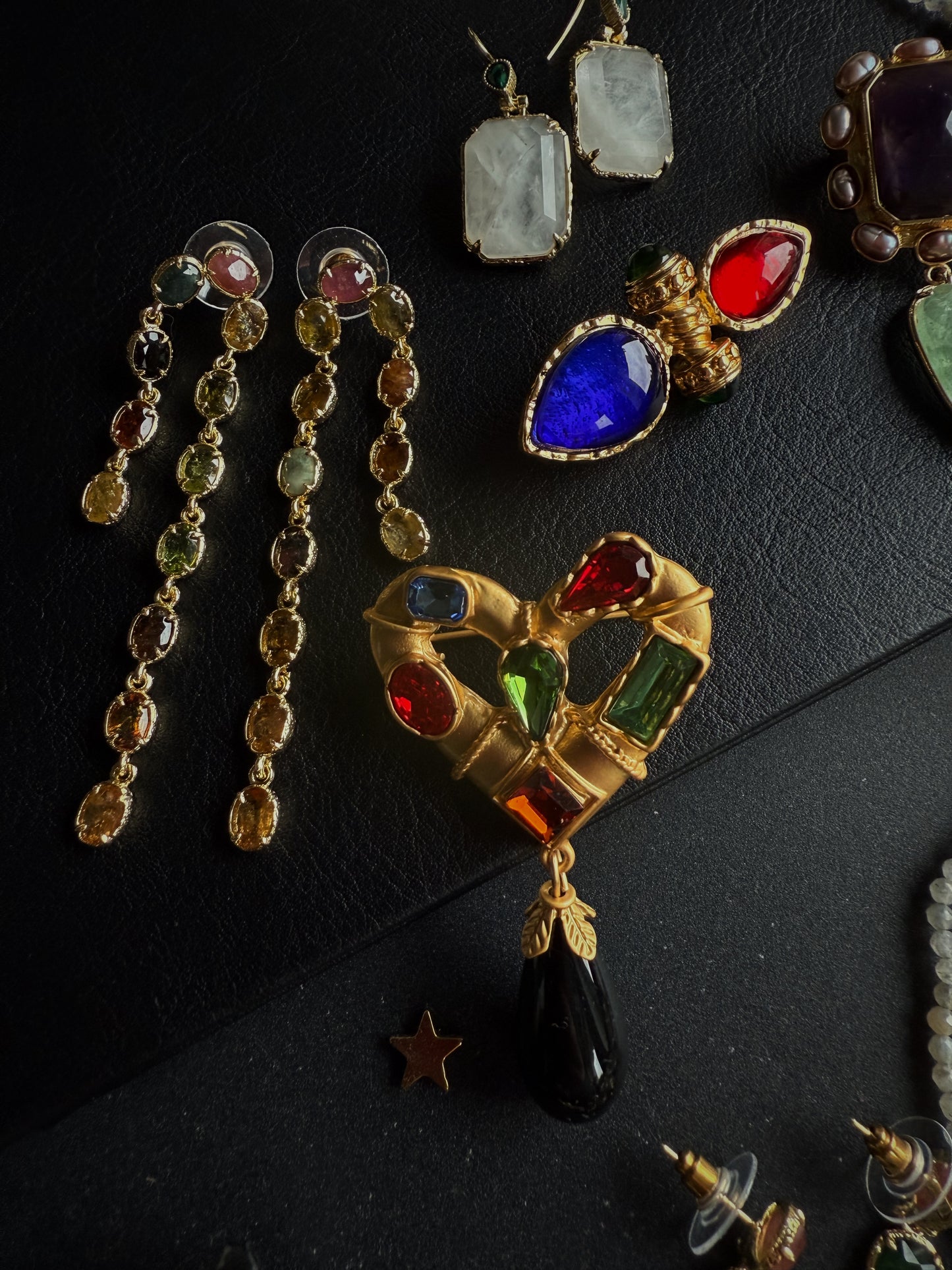 Kalnų krištolo auskarai