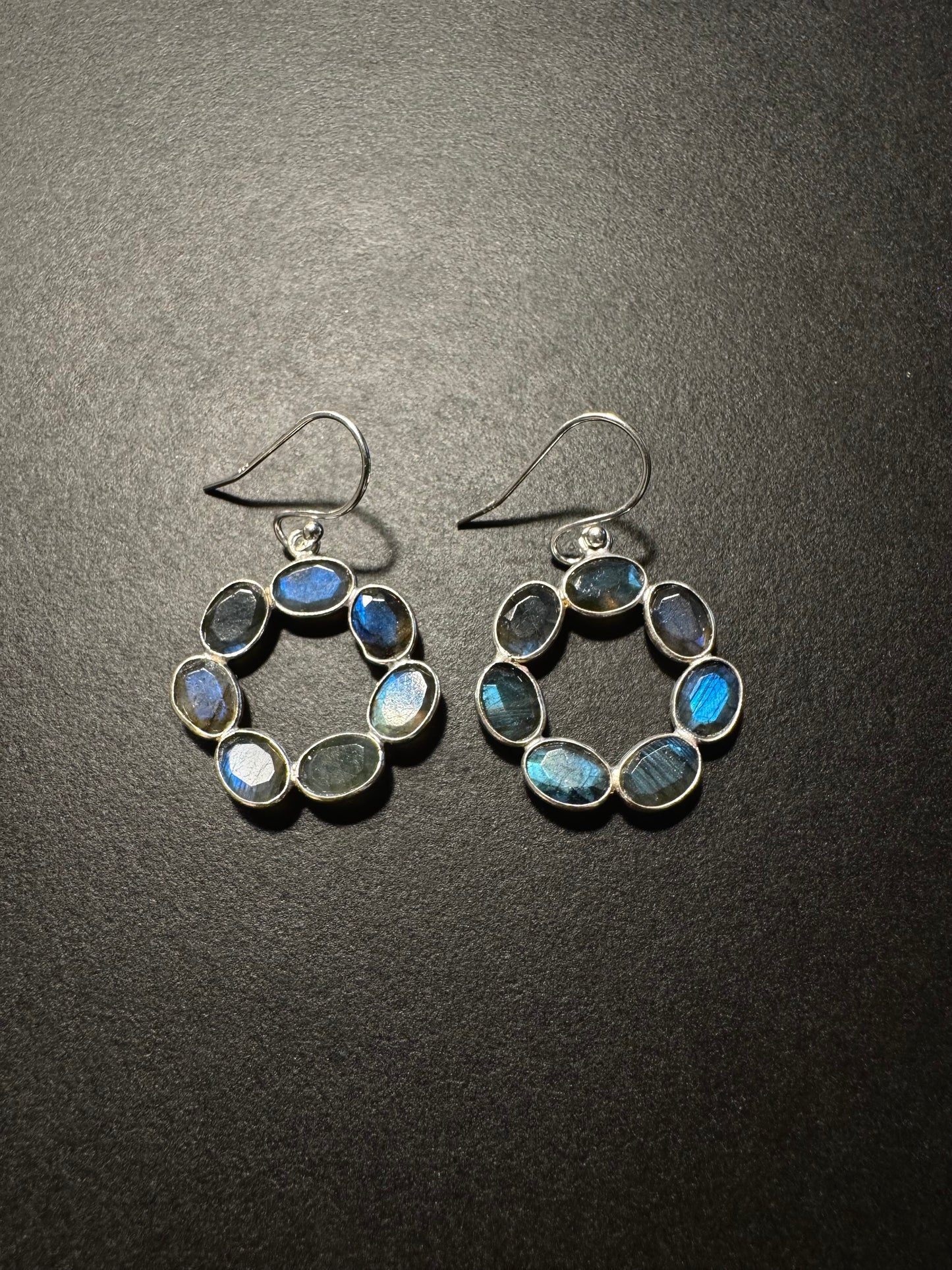 Silver Labradorite Earrings “Karma”