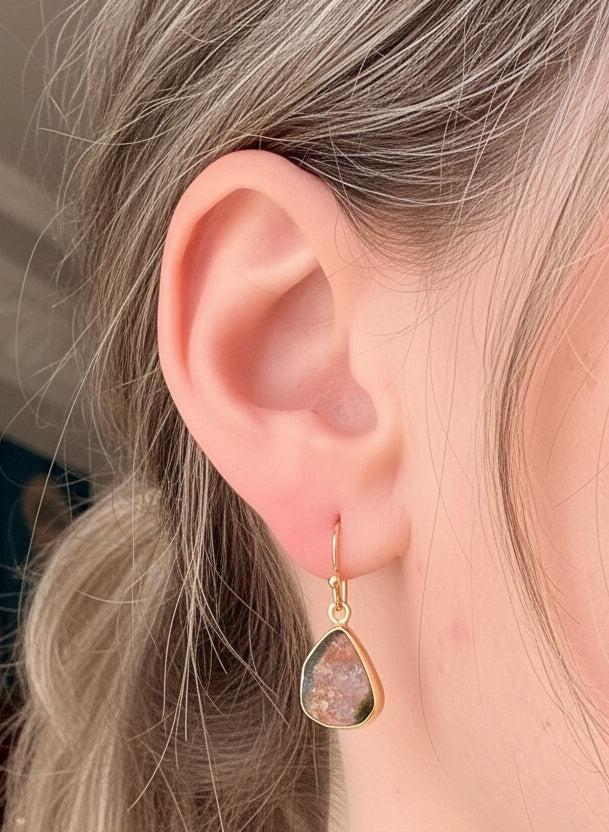 Silver earrings with tourmalines