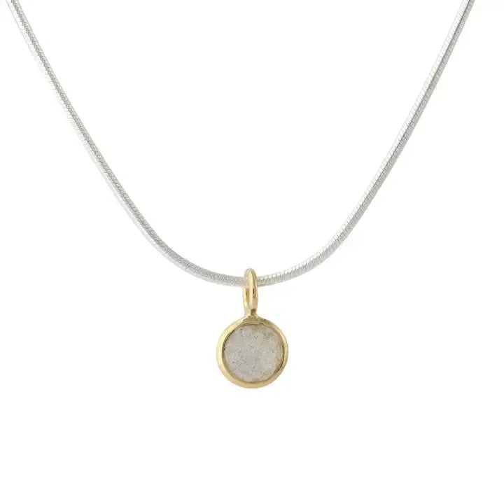 Sidabrinis Labradorito pakabukas