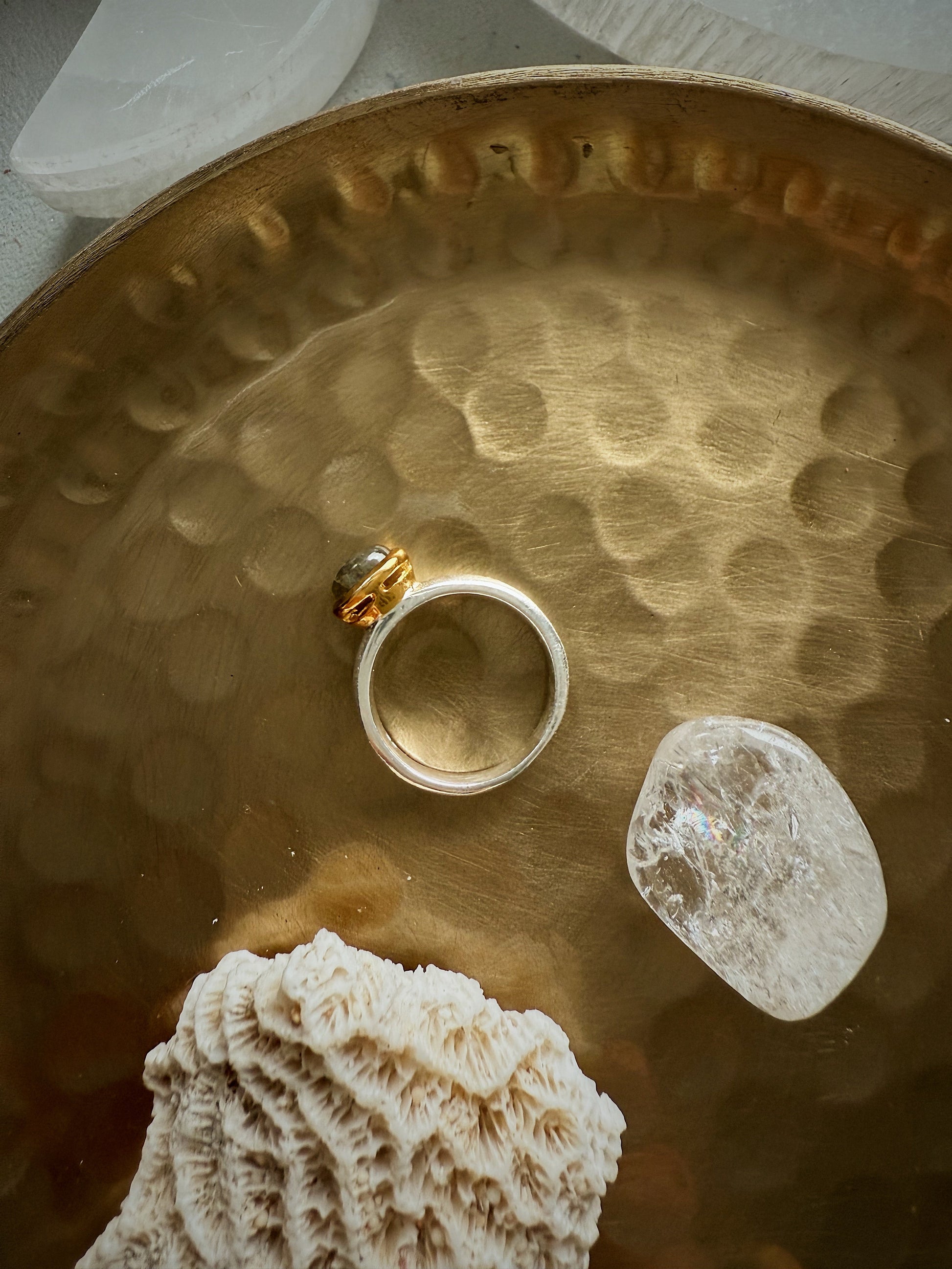 Sidabrinis žiedas su Granatu