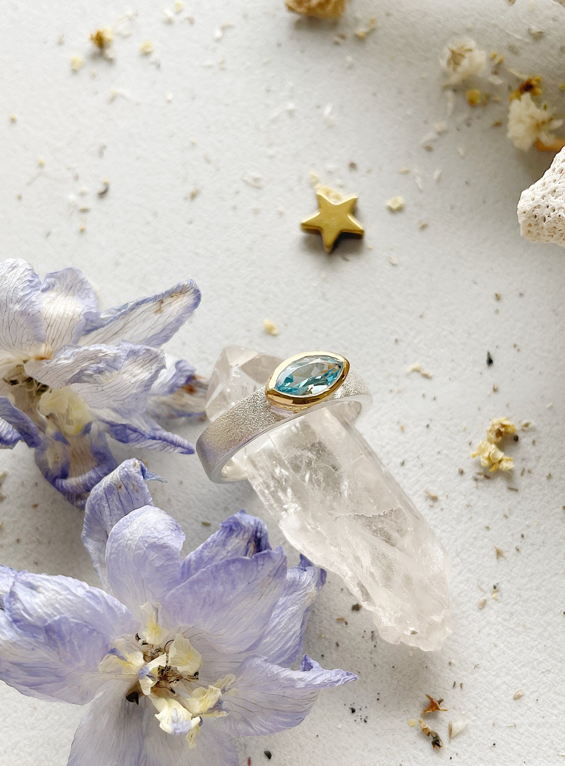 Sidabrinis žiedas su Topazu