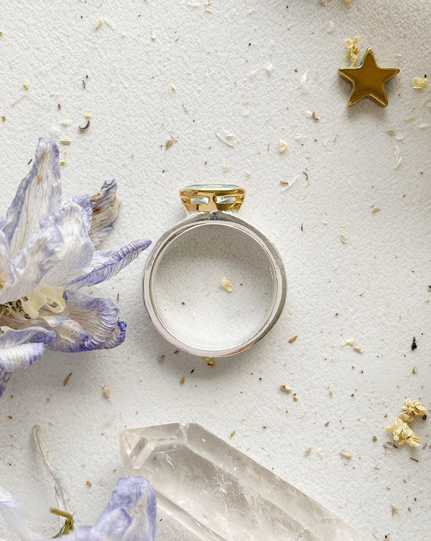 Sidabrinis žiedas su Topazu