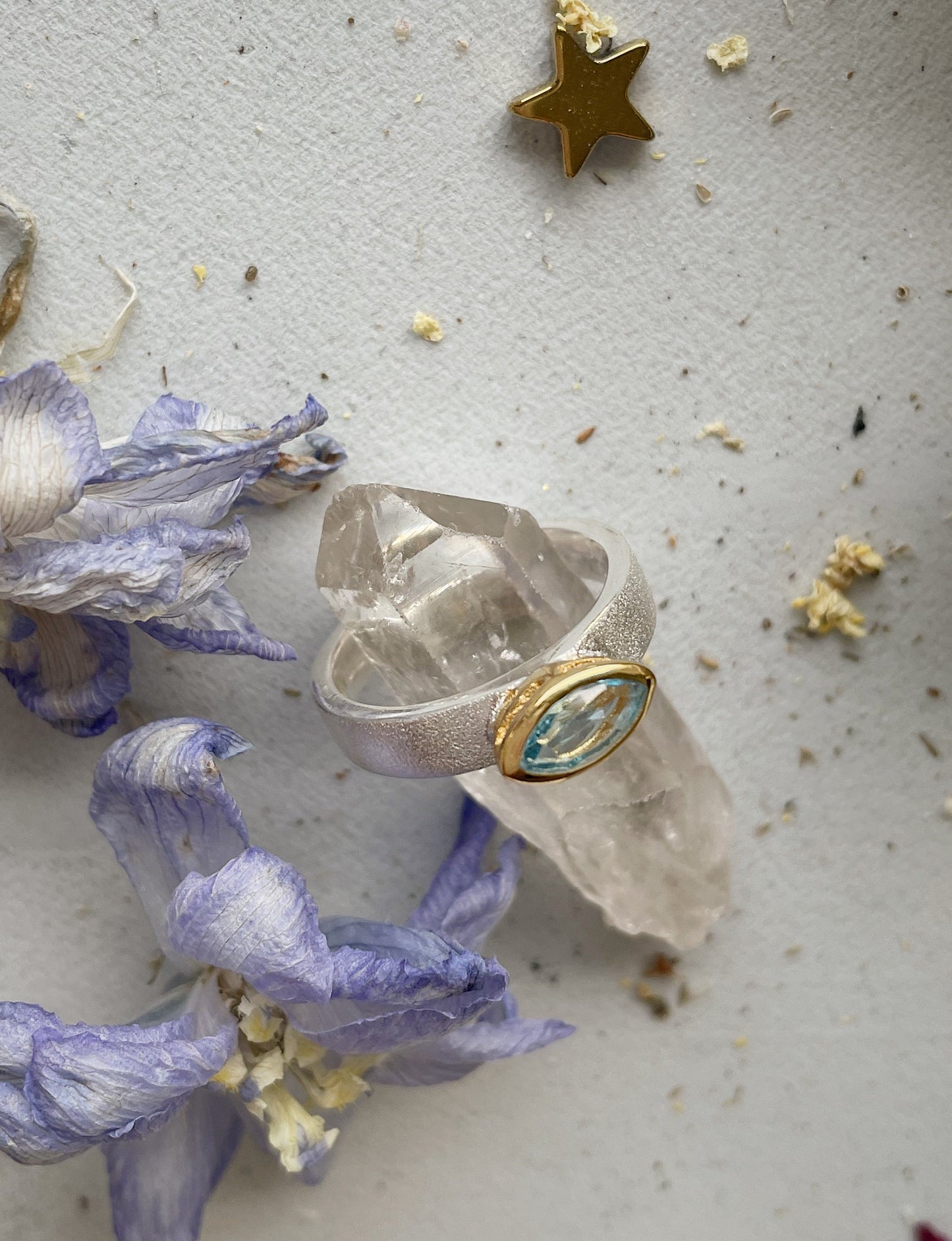 Sidabrinis žiedas su Topazu