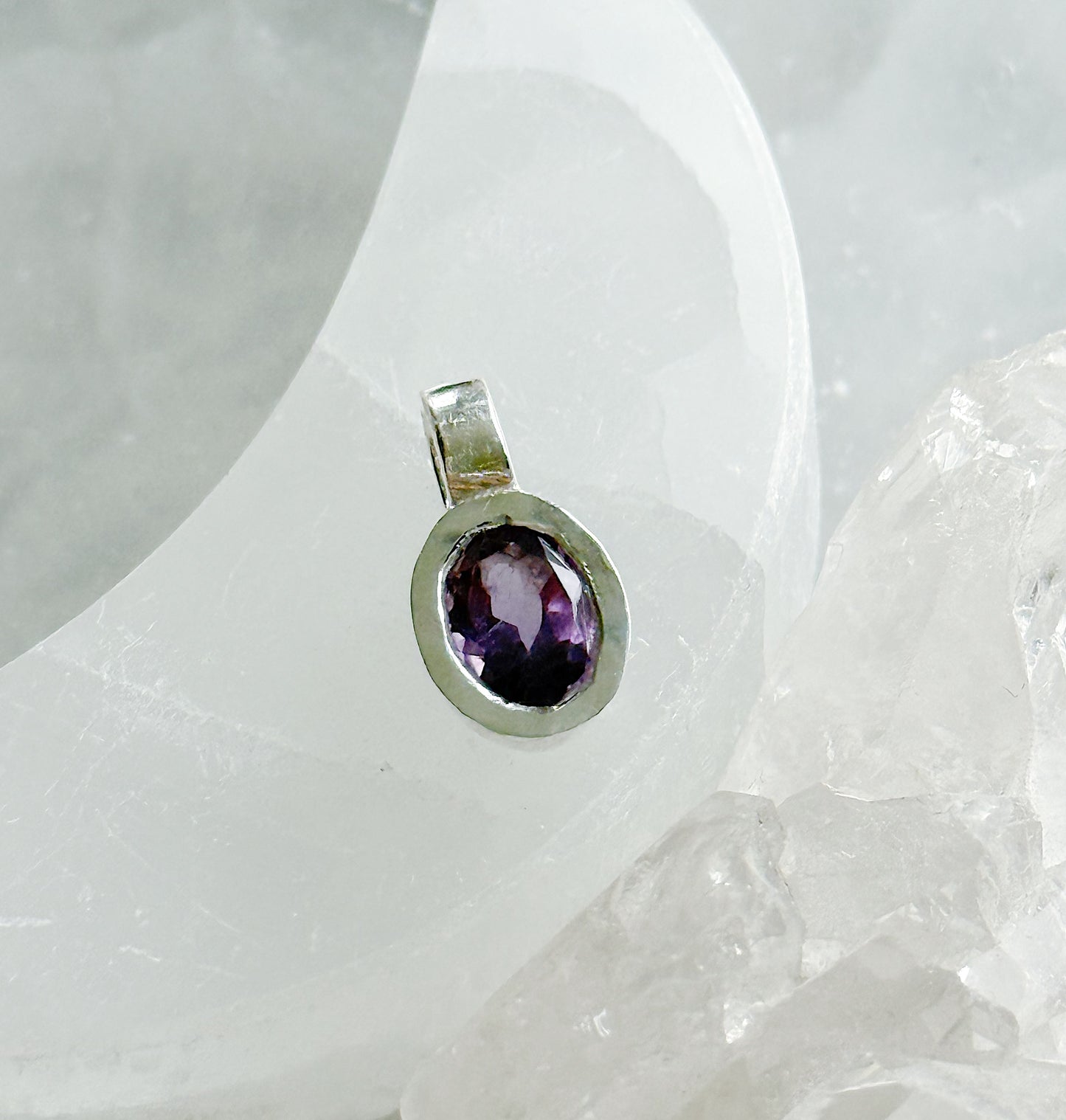 silver amethyst pendant