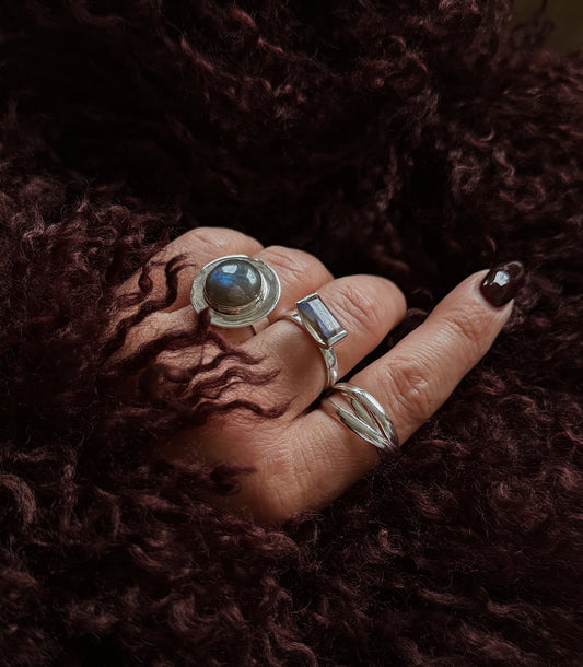 silver ring "Three Rivers"