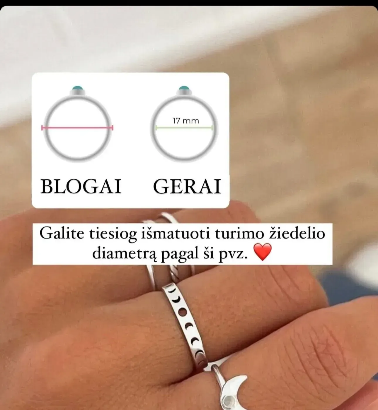 Sidabrinis žiedas su rožiniu kvarcu “Širdies žinutė”