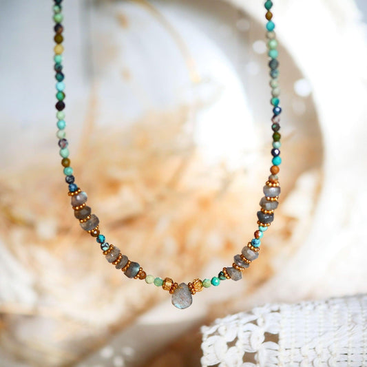 Turquoise and Labradorite necklace