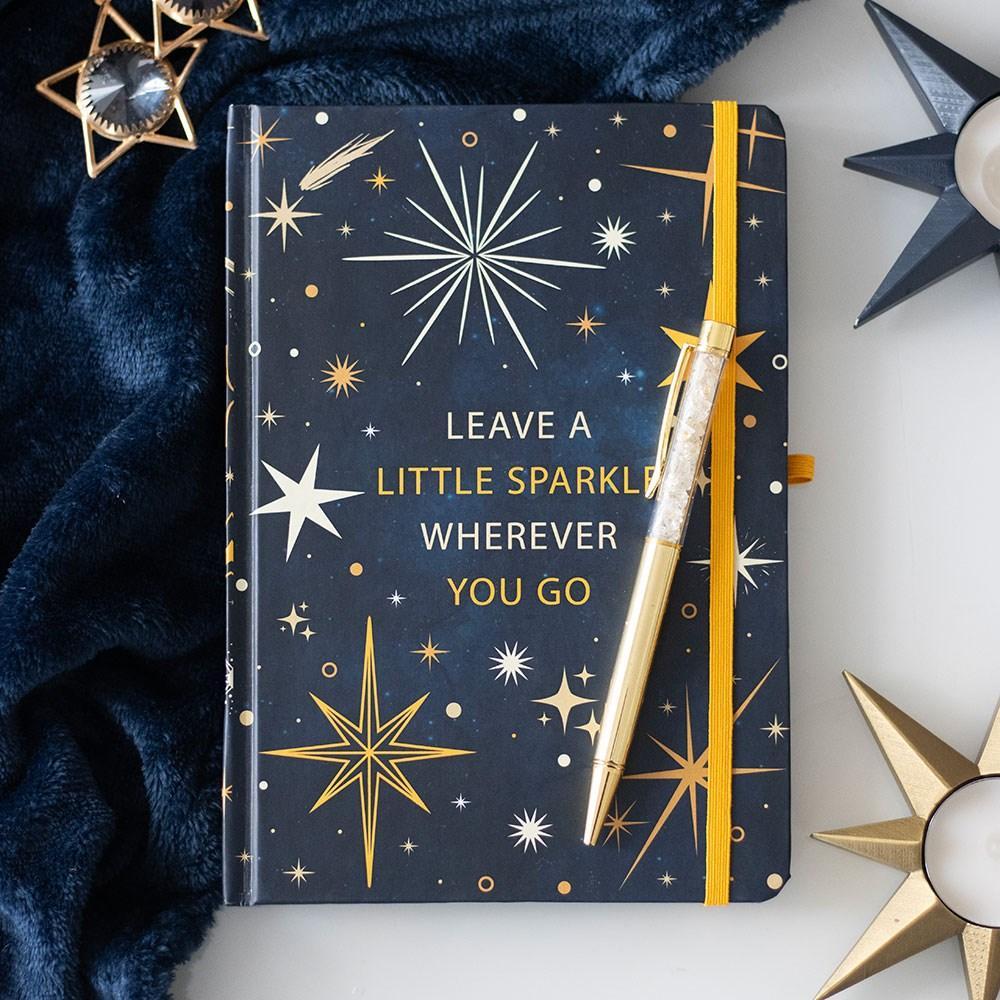 Užrašų knygelės ir rašiklio rinkinys "Leave A Little Sparkle"