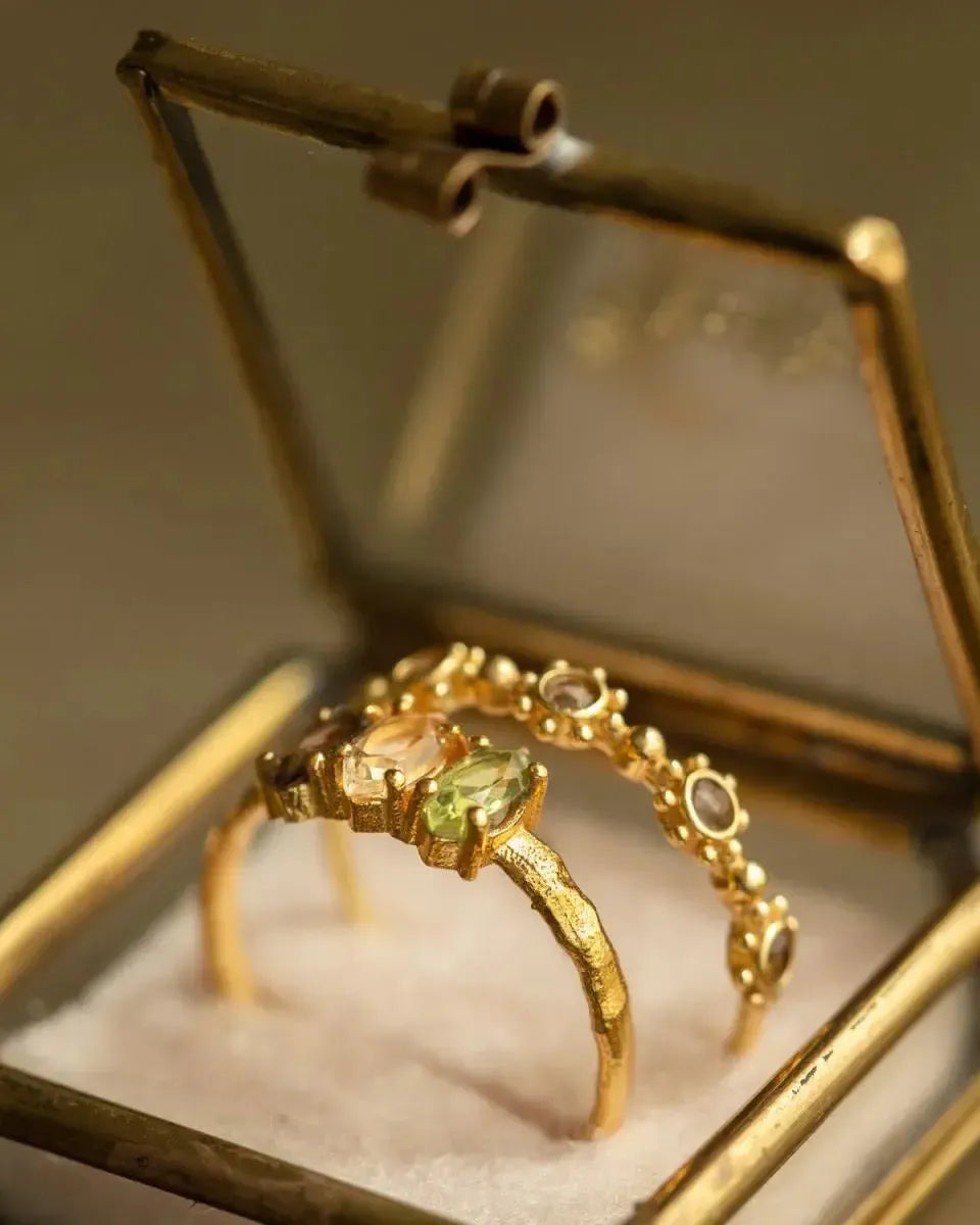 Žiedas su labradoritu "Apsauga"