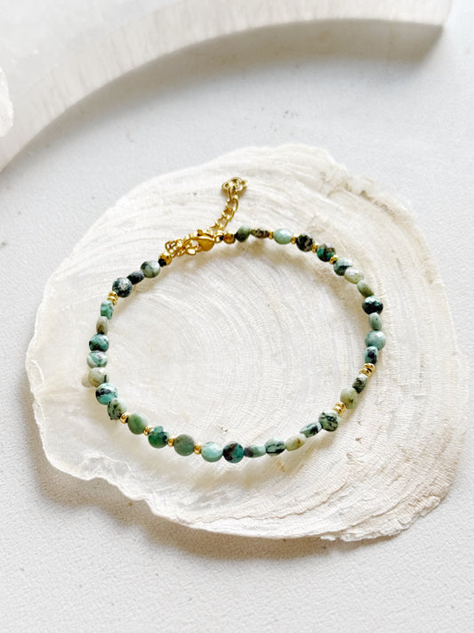 Pyrite and pearl bracelet