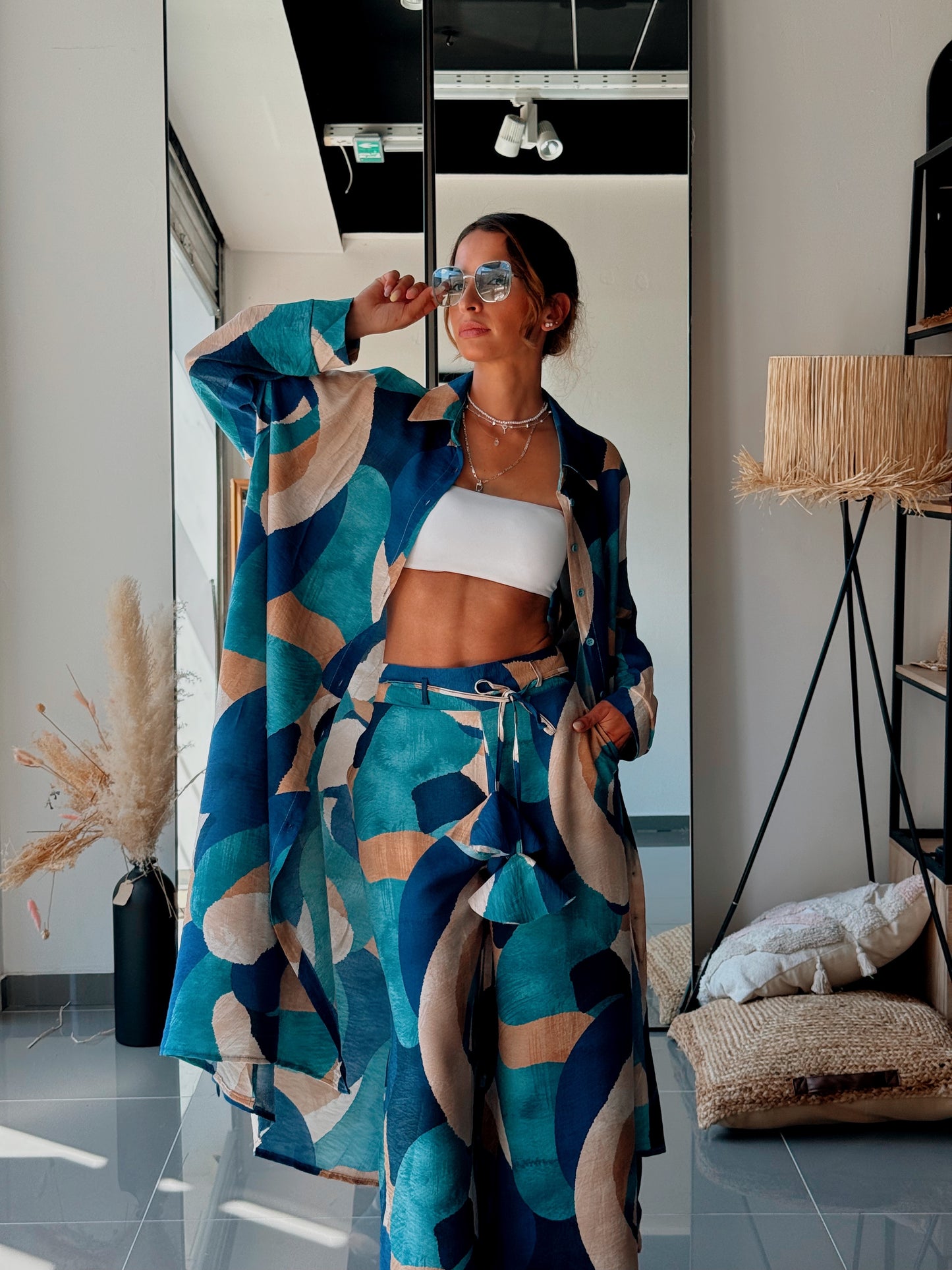 Kelnių ir palaidinės kostiumėlis “Vandenyno vėjas”