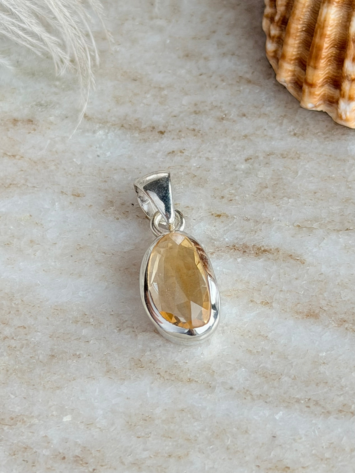 Silver Citrine Pendant