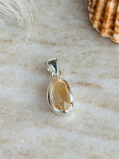 Silver Citrine Pendant