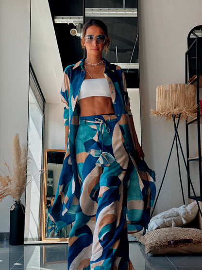 Kelnių ir palaidinės kostiumėlis “Vandenyno vėjas”