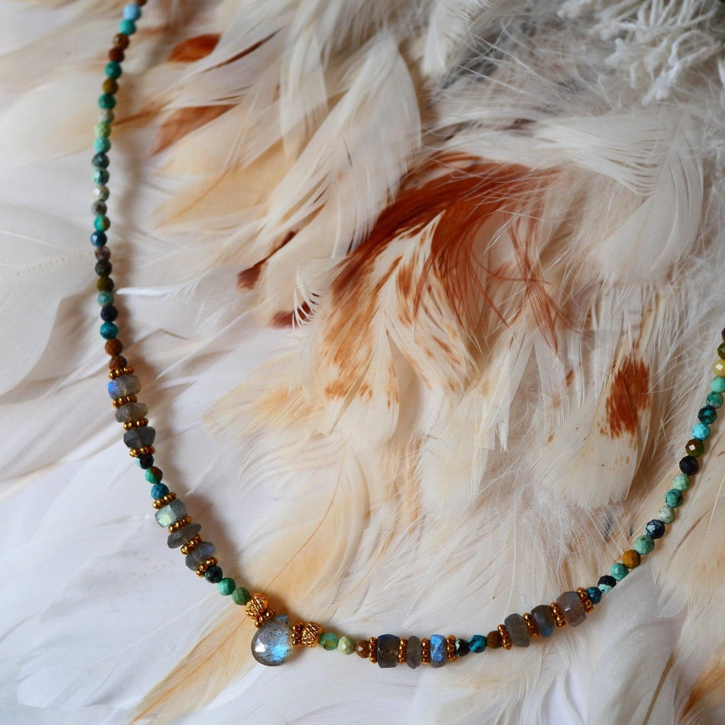 Turquoise and Labradorite necklace