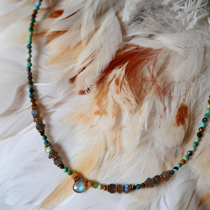 Turquoise and Labradorite necklace