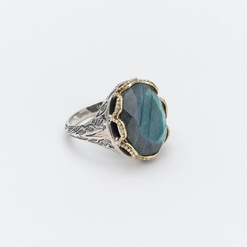 Silver Ring with Labradorite "Growth"