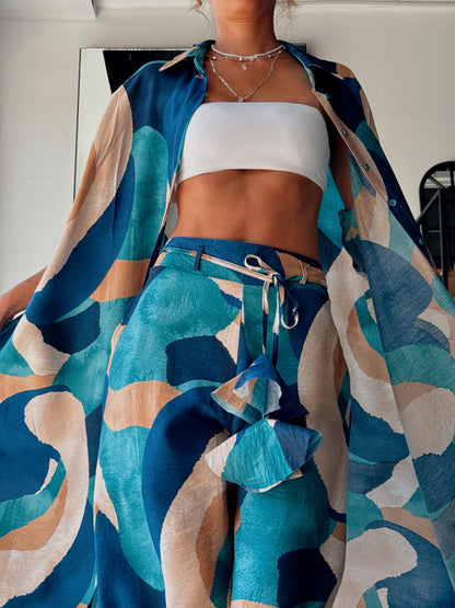 Kelnių ir palaidinės kostiumėlis “Vandenyno vėjas”