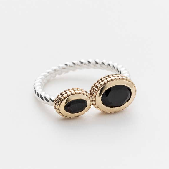 Sideline ring "Onyx drop"