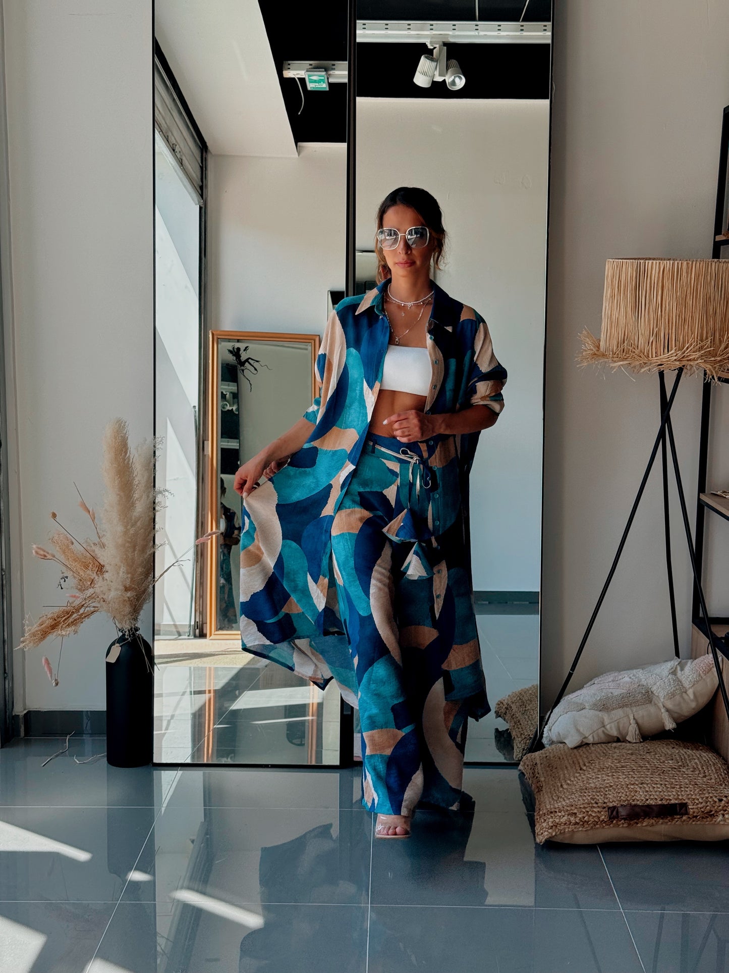 Kelnių ir palaidinės kostiumėlis “Vandenyno vėjas”