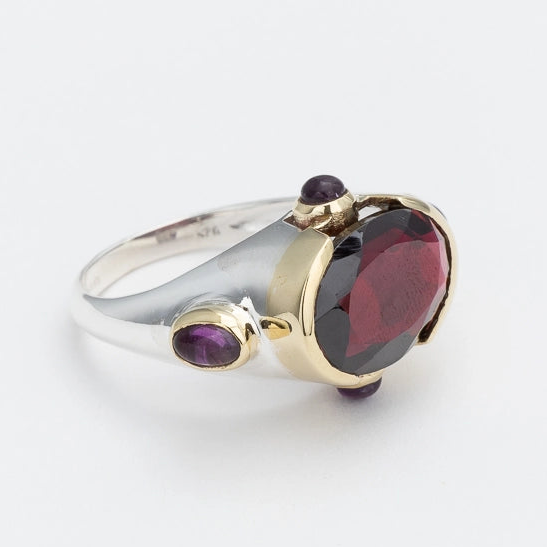 Silver Ring with Garnet