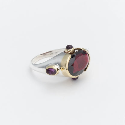 Silver Ring with Garnet