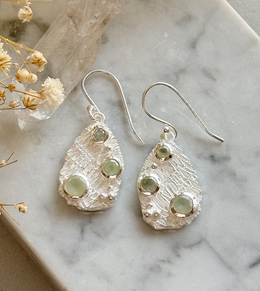 Sidabriniai auskarai su prenitu