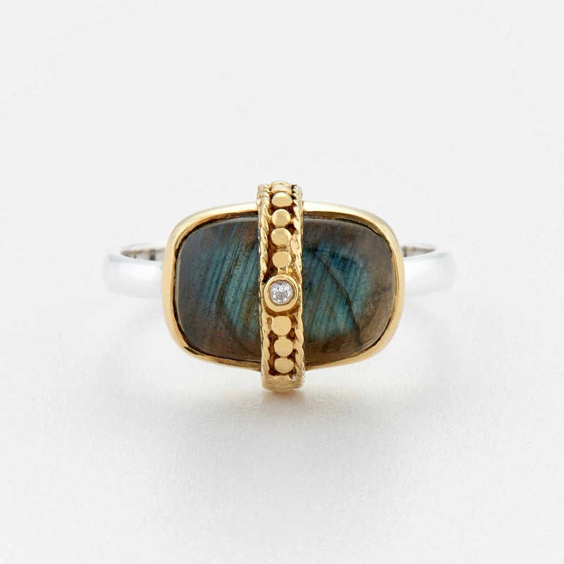 Silver Ring with Labradorite "Growth"